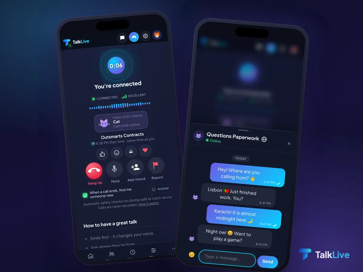 TalkLive - Talk to Strangers: Free Random Voice & Text Chat